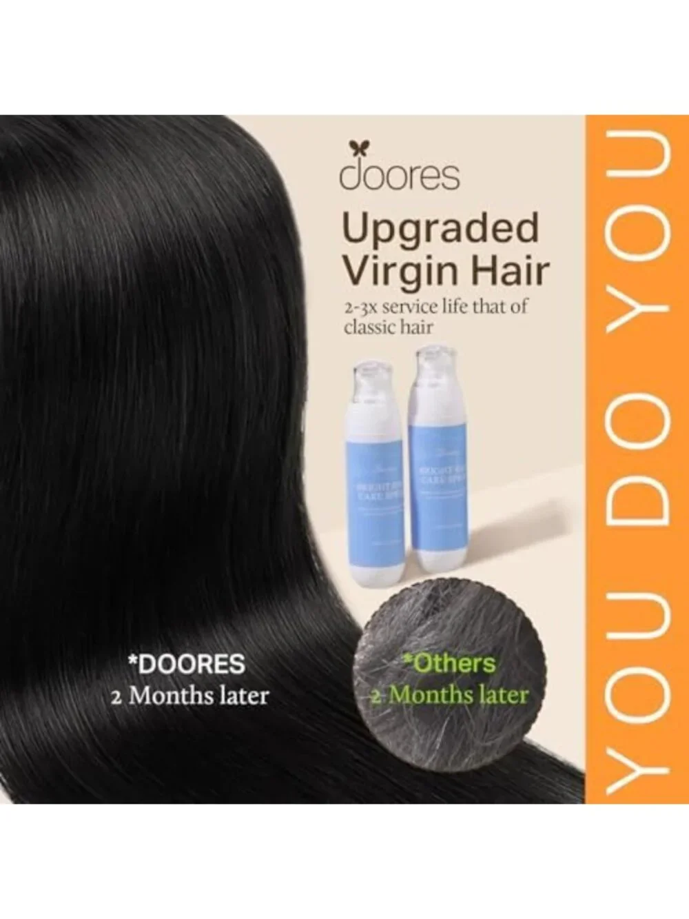 Clip-In Human Hair Extensions - Easy 5-Minute Installation, Natural Look